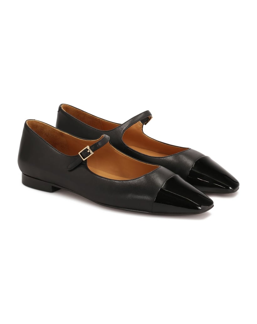 Kazar-Flache-Lederpumps-mit-Nasen-aus-Lackleder-schwarz