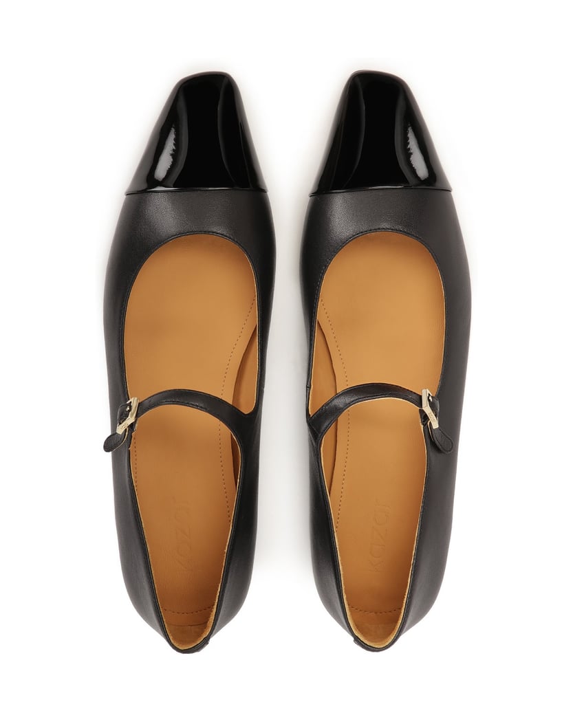 Kazar-Flache-Lederpumps-mit-Nasen-aus-Lackleder-schwarz