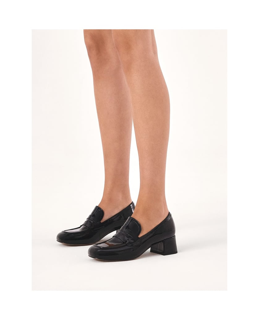 Kazar-Pumps-aus-Lackleder-mit-breitem-Absatz-schwarz