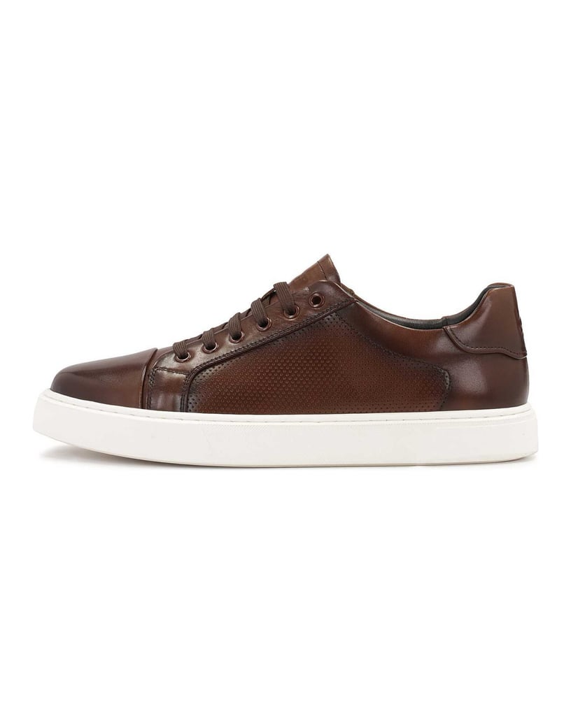 Kazar-Braune-Freizeit-Sneaker-mit-Perforationen-braun