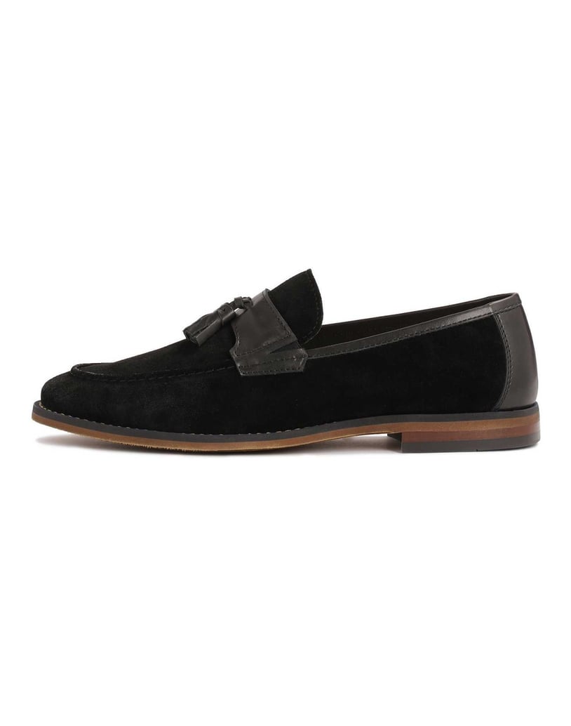Kazar-Schwarze-Slipper-mit-einer-Clutch-schwarz