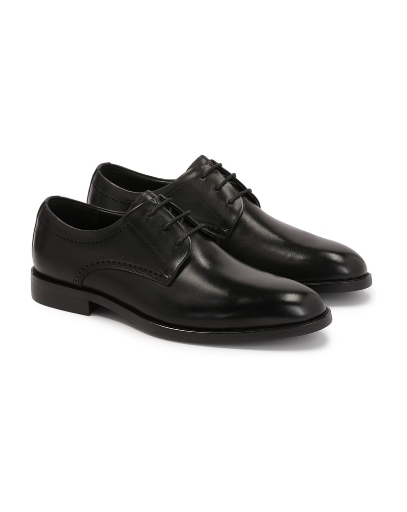 Kazar-Schwarze-Herrenschuhe-mit-dekorativer-Perforation-schwarz