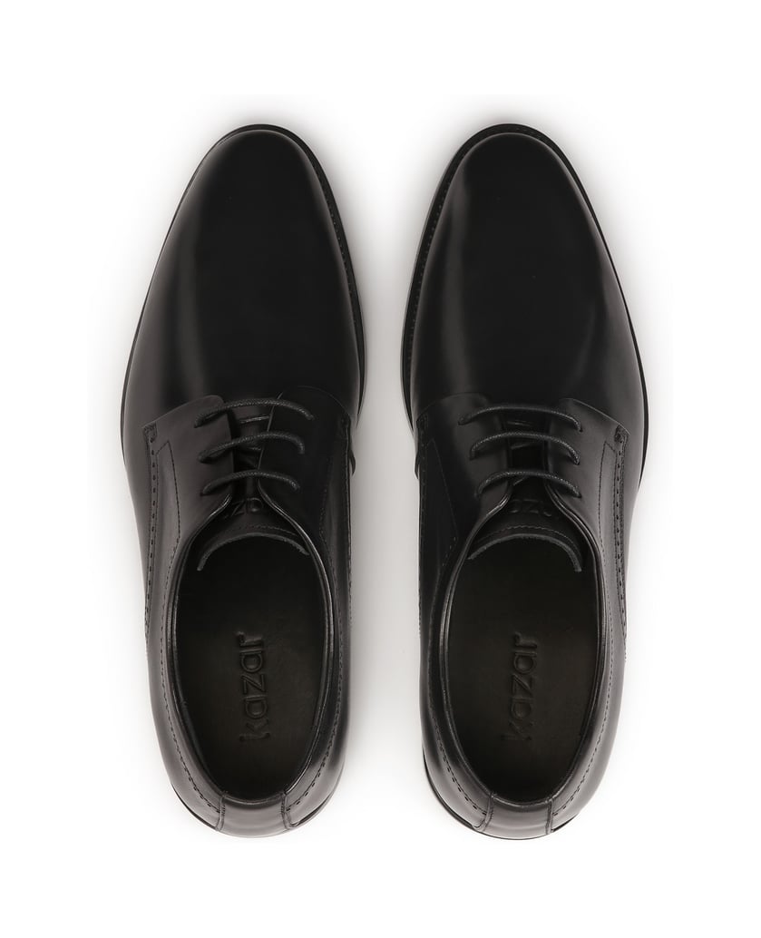 Kazar-Schwarze-Herrenschuhe-mit-dekorativer-Perforation-schwarz