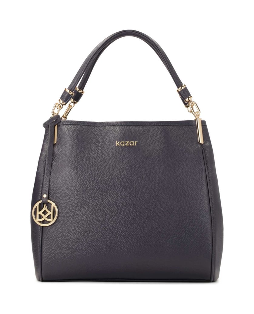 Kazar-Große-marineblaue-Handtasche-mit-Anhänger-dunkelblau
