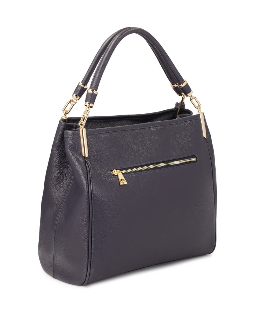 Kazar-Große-marineblaue-Handtasche-mit-Anhänger-dunkelblau