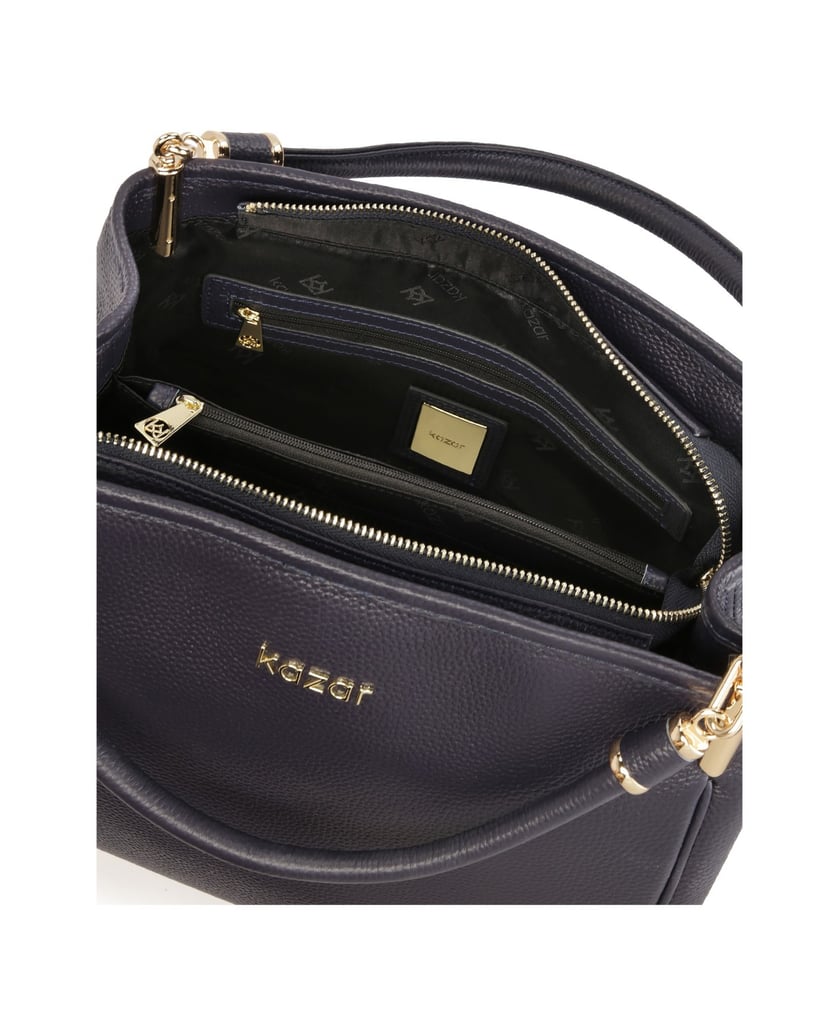 Kazar-Große-marineblaue-Handtasche-mit-Anhänger-dunkelblau