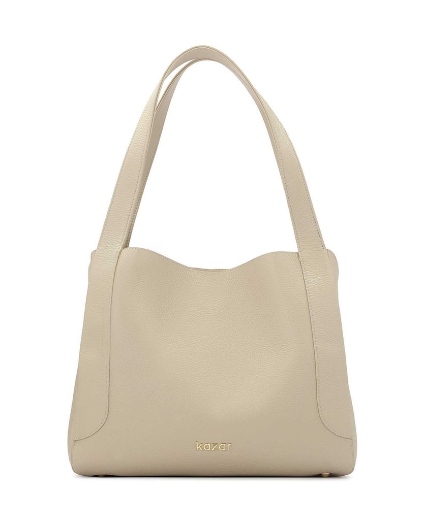 Kazar-Hellgraue-Handtasche-mit-einer-einzigartigen-Form-grau