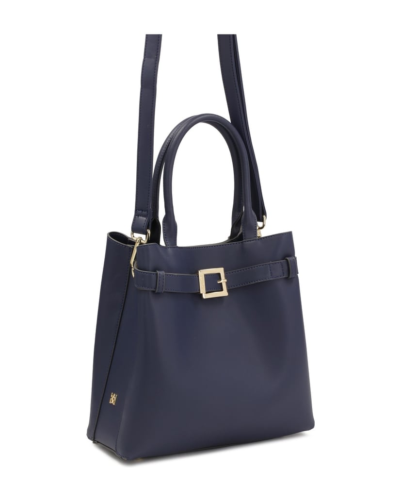 Kazar-Marineblaue-Handtasche-mit-Griffen-und-Riemen-dunkelblau