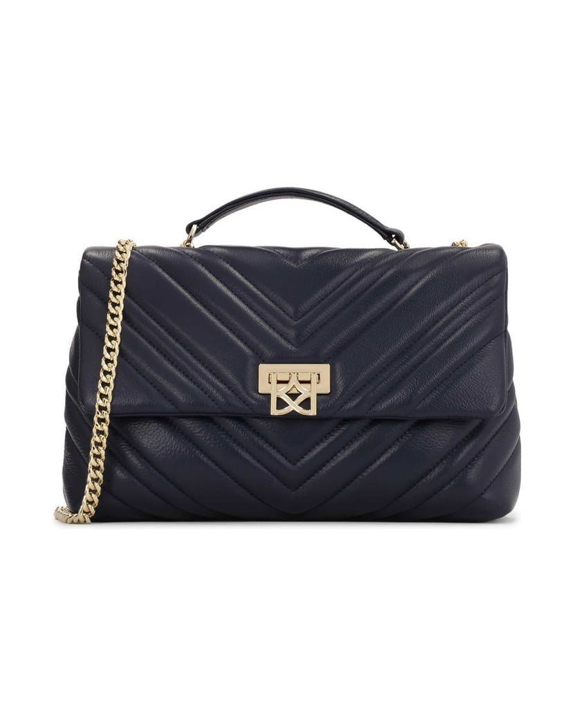 Kazar-Marineblaue-gesteppte-Kettenhandtasche-dunkelblau
