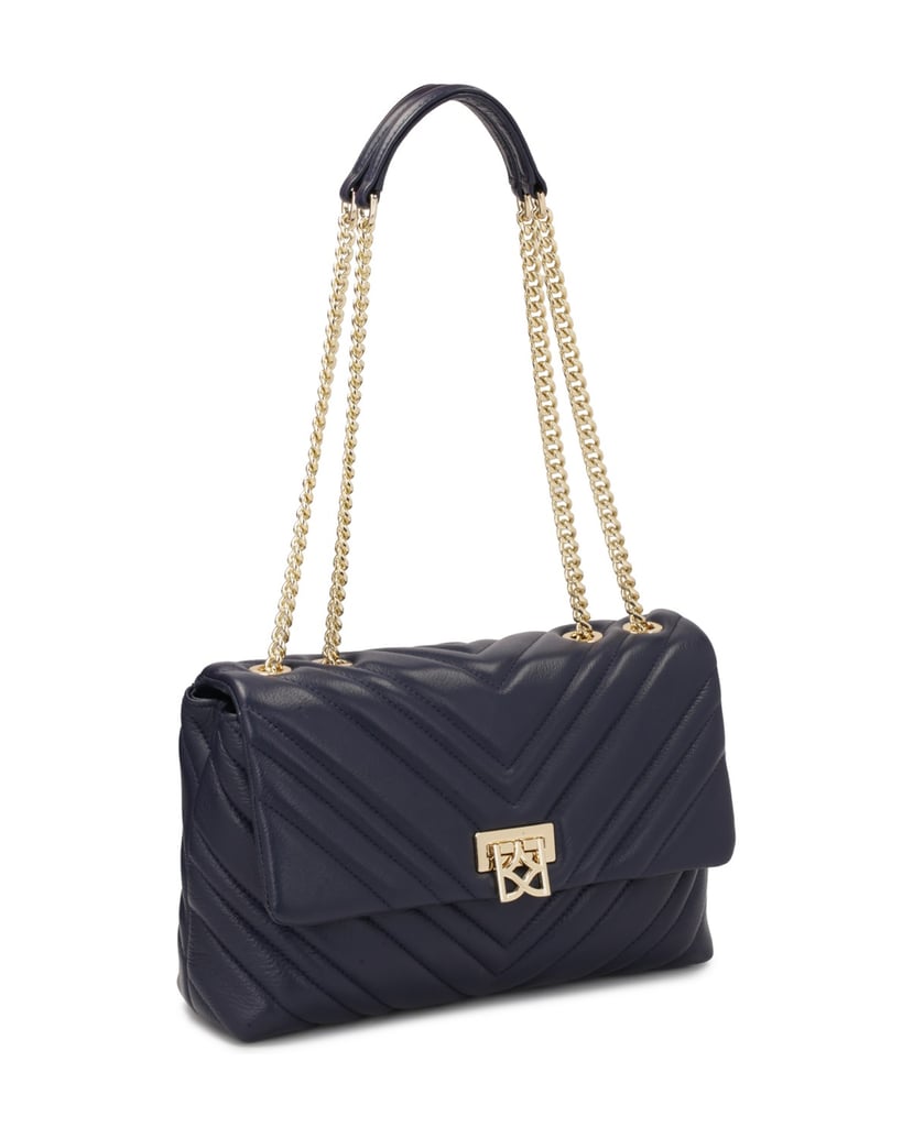 Kazar-Marineblaue-gesteppte-Kettenhandtasche-dunkelblau