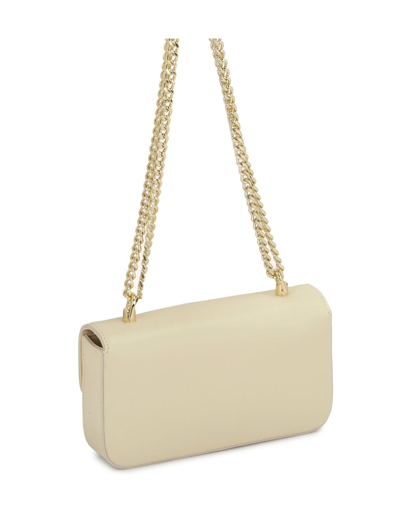 Kazar-Cremefarbene-steife-Kettenhandtasche-weiss