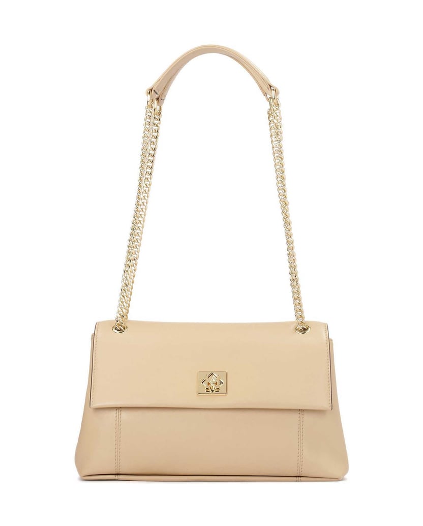 Kazar-Beige-Handtasche-mit-Klappe-beige