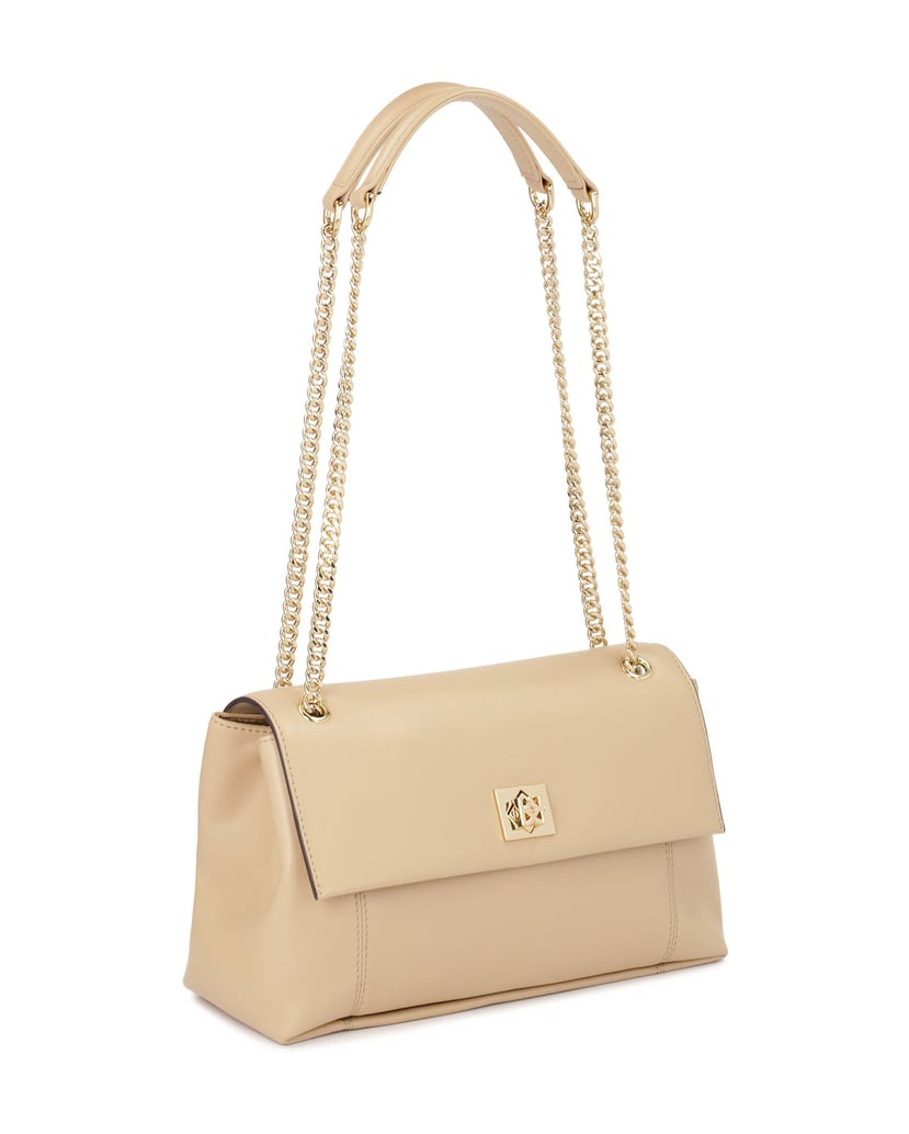 Kazar-Beige-Handtasche-mit-Klappe-beige