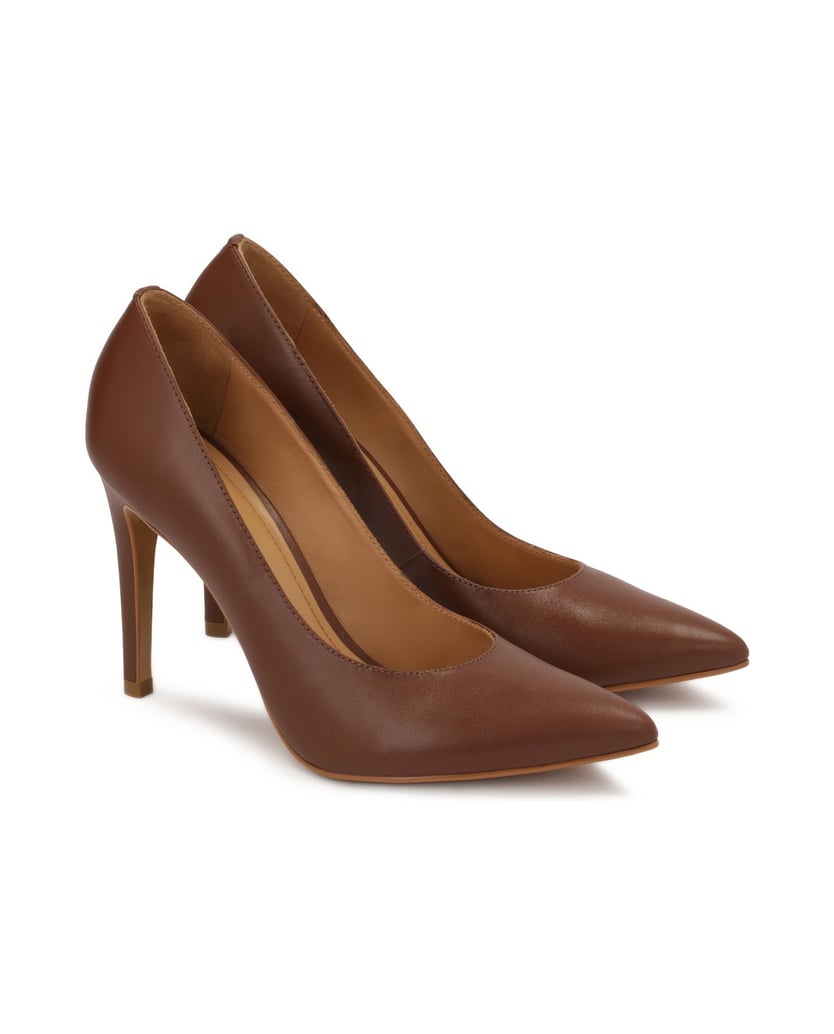 Kazar-Braune-spitz-zulaufende-Pumps-braun