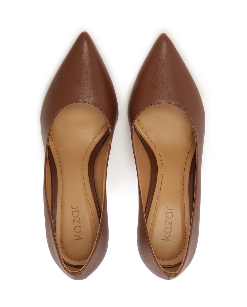 Kazar-Braune-spitz-zulaufende-Pumps-braun