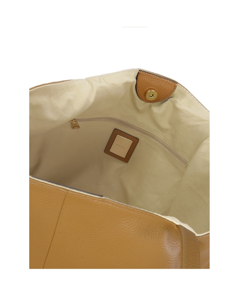 Kazar-Hellbraune-XXL-Tasche-mit-Etui-camel