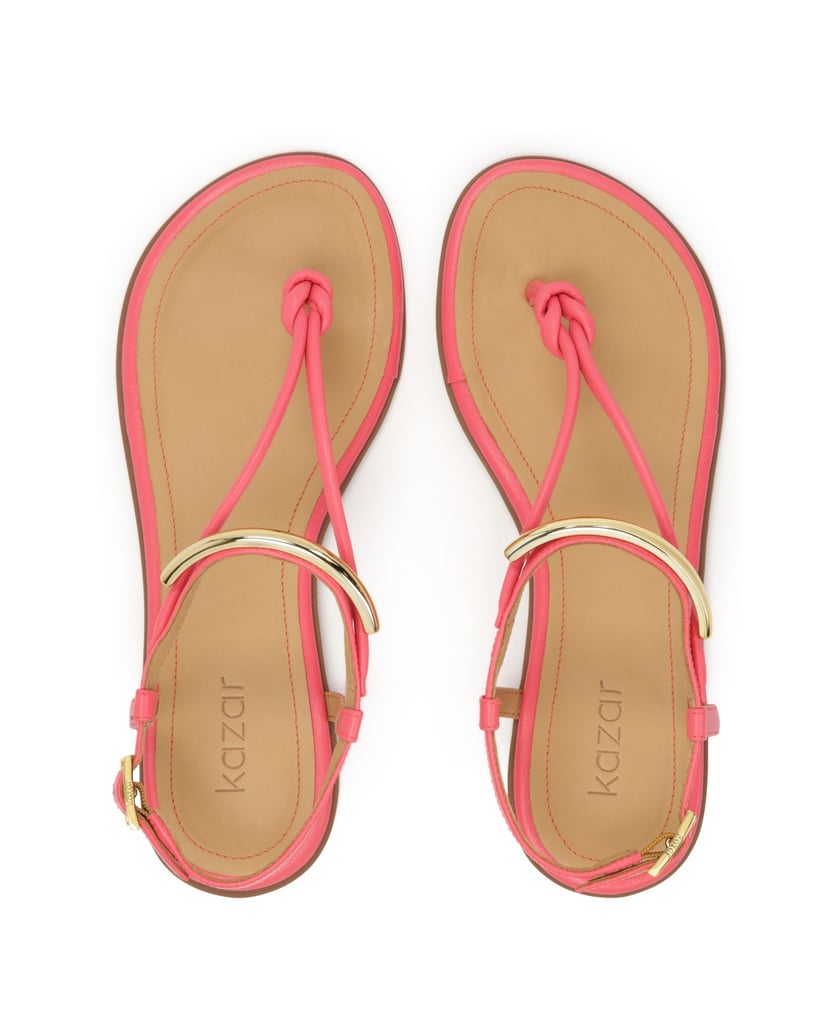 Kazar-Rosa-flache-Sandalen-mit-Metallverzierung-pink