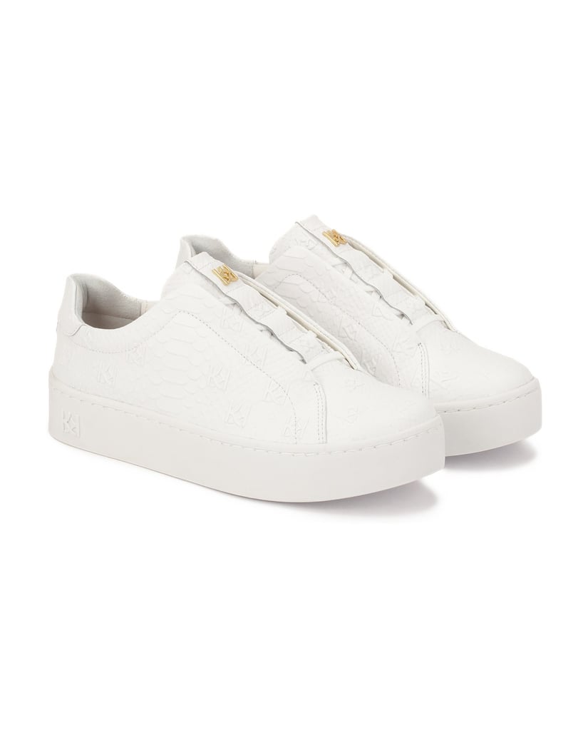Kazar-Weiße-Turnschuhe-mit-geprägten-KAZAR-Monogrammen-weiss