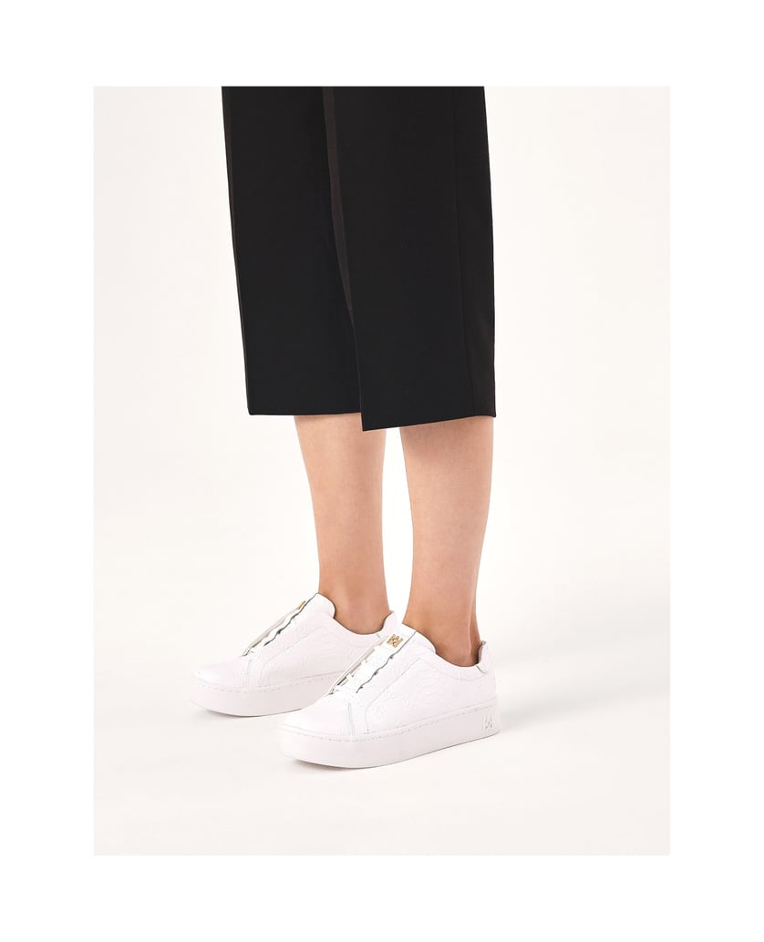 Kazar-Weiße-Turnschuhe-mit-geprägten-Monogrammen-weiss