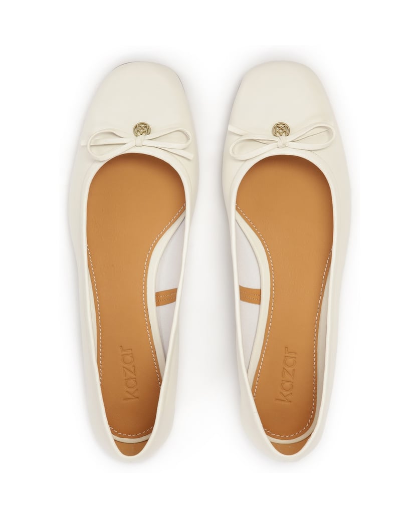 Kazar-Weiße-Pumps-aus-Leder-mit-niedrigen-Absätzen-weiss