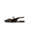 Kazar Lackierte flache Pumps mit ausgestelltem schwarz