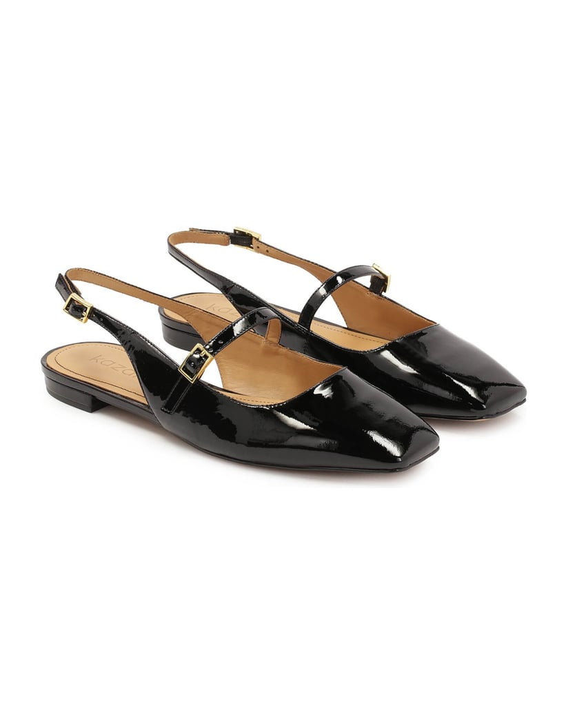 Kazar-Flache-Pumps-aus-Lackleder-mit-ausgestelltem-Absatz-schwarz