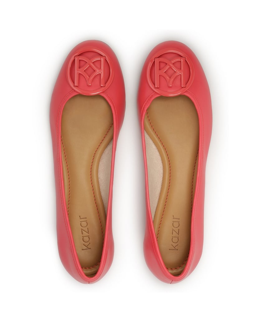 Kazar-Rosa-Ballerinas-mit-Verzierung-auf-der-Nase-pink