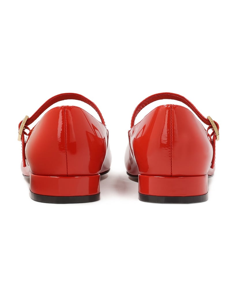 Kazar-Rote-Pumps-mit-flacher-Sohle-von-Mary-Jane-rot