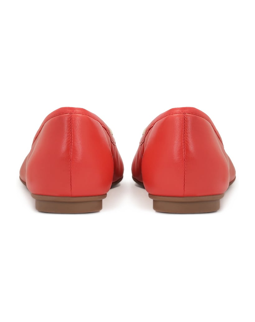 Kazar-Rote-Lederballerinas-mit-Metallakzenten-rot