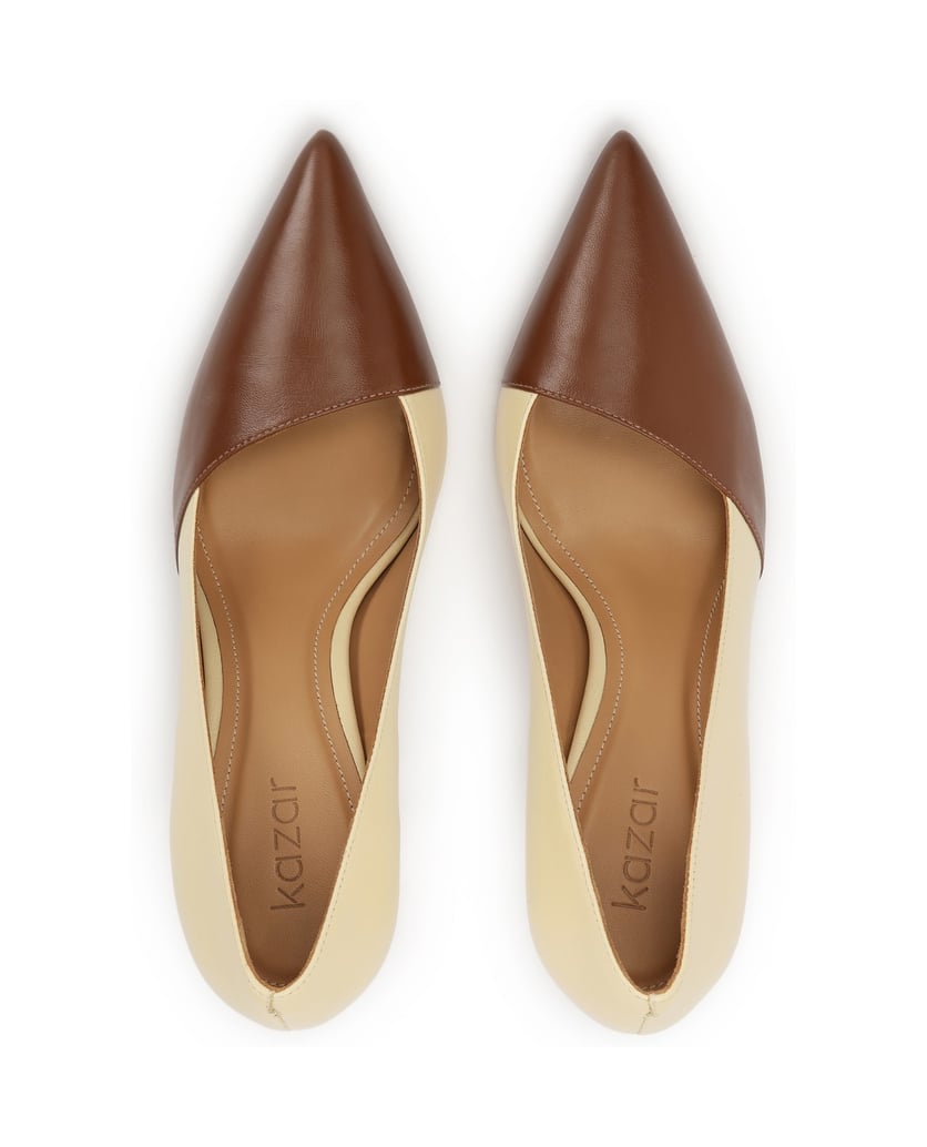 Kazar-Zweifarbige-Lederpumps-beige