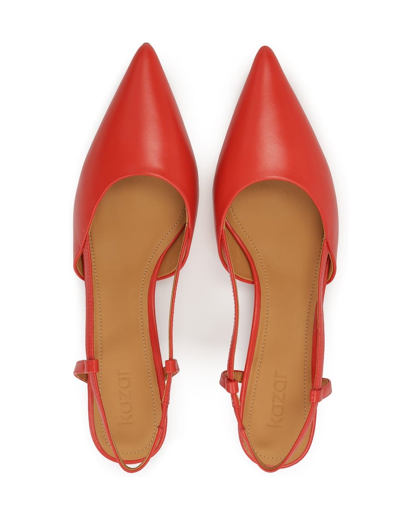 Kazar-Rote-niedrige-Pumps-mit-offenem-Absatz-rot