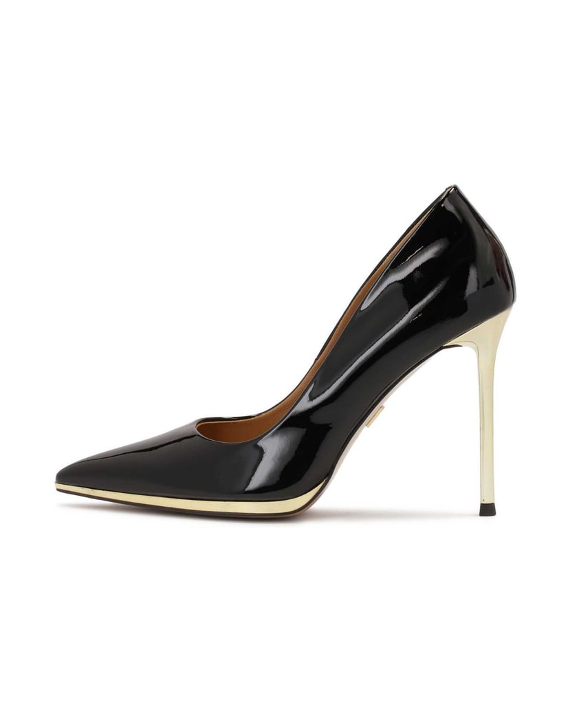 Kazar-Schwarze-Lacklederpumps-mit-goldenem-Absatz-schwarz