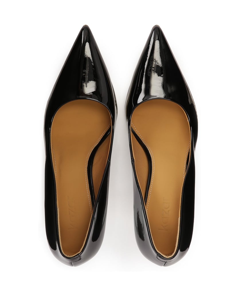 Kazar-Schwarze-Lacklederpumps-mit-goldenem-Absatz-schwarz