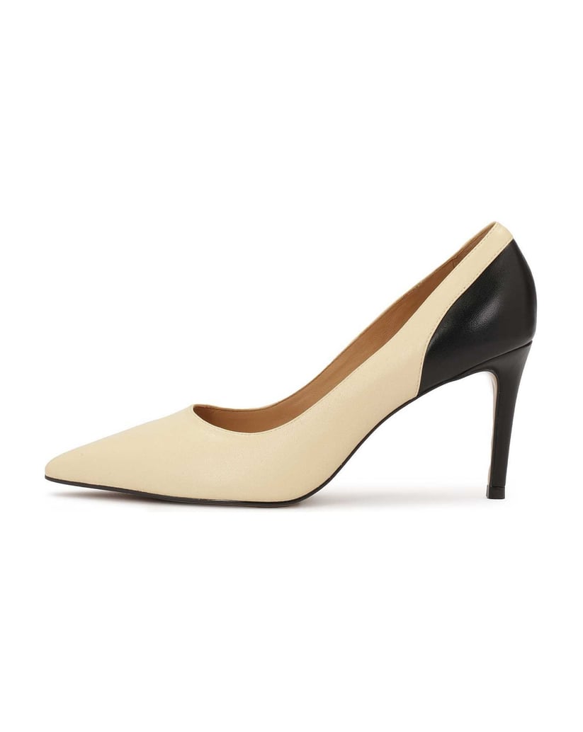 Kazar-Zweifarbige-Pumps-mit-schlankem-Stilettoabsatz-weiss