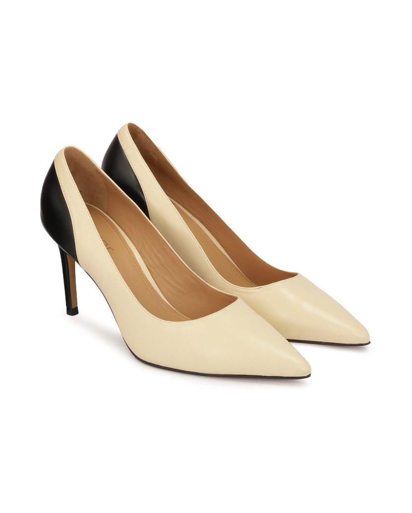Kazar-Zweifarbige-Pumps-mit-schlankem-Stilettoabsatz-weiss