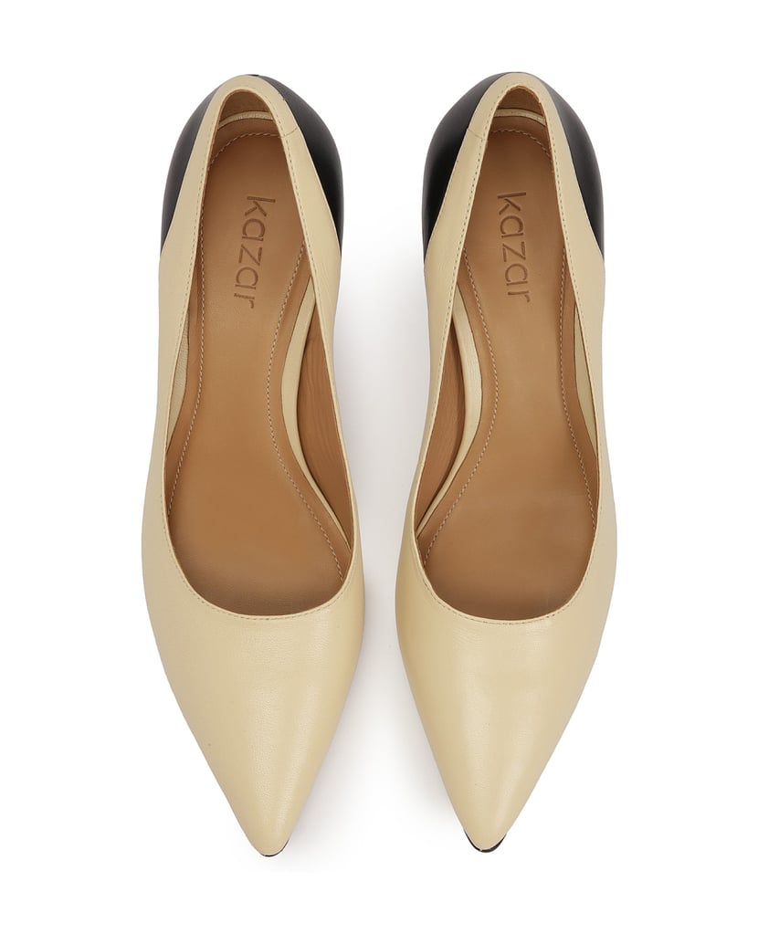 Kazar-Zweifarbige-Pumps-mit-schlankem-Stilettoabsatz-weiss