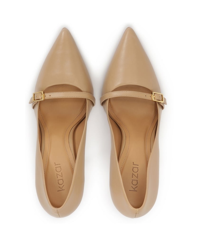 Kazar-Beigefarbene-Pumps-mit-Verzierung-auf-der-Nase-beige