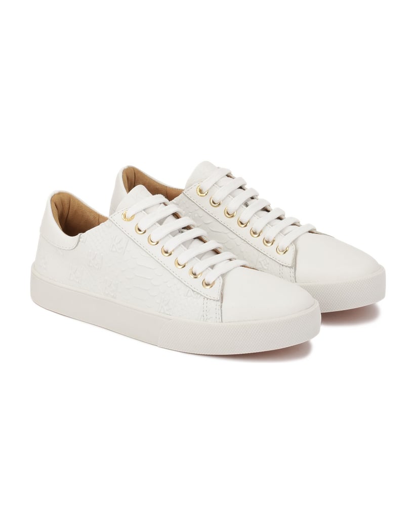 Kazar-Weiße-Turnschuhe-mit-geprägtem-Muster-weiss