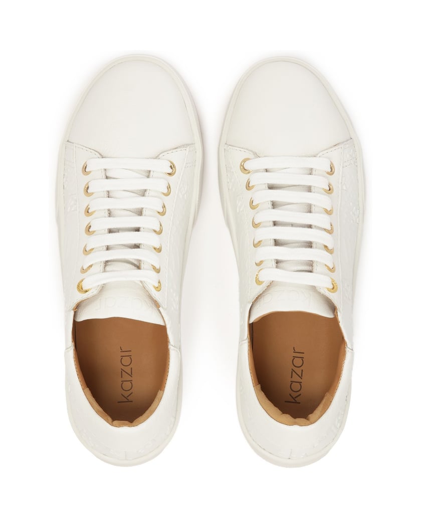 Kazar-Weiße-Turnschuhe-mit-geprägtem-Muster-weiss