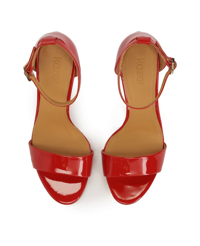 Kazar-Rote-Lackleder-Sandalen-mit-integriertem-Absatz-rot