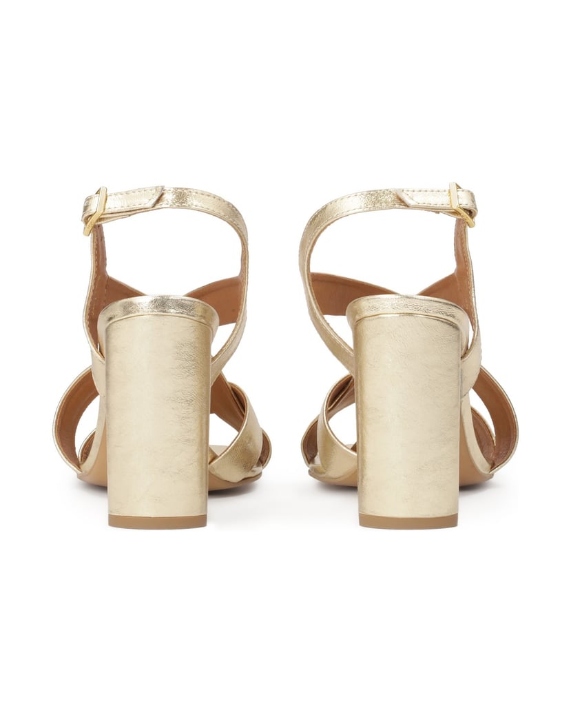 Kazar-Goldfarbene-Sandalen-mit-breiten-Riemen-gold