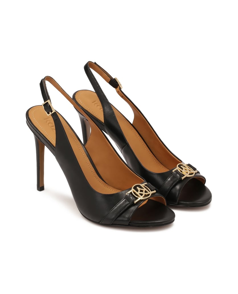 Kazar-Schwarze-Sandalen-mit-Monogramm-von-KAZAR-schwarz