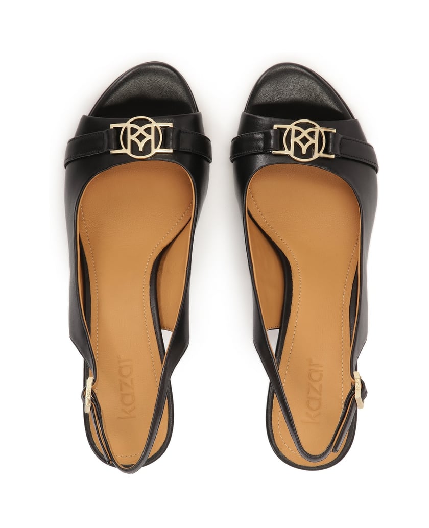 Kazar-Schwarze-Sandalen-mit-Monogramm-von-KAZAR-schwarz
