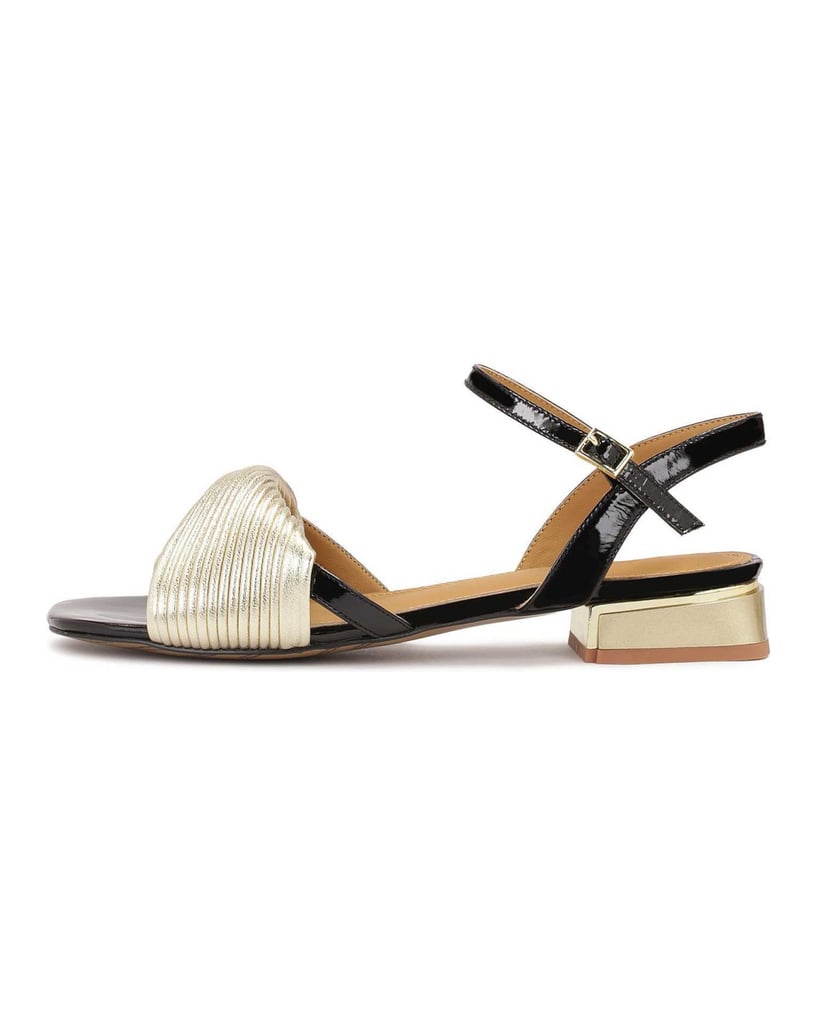 Kazar-Gold-schwarze-Sandalen-mit-niedrigen-Absätzen-schwarz
