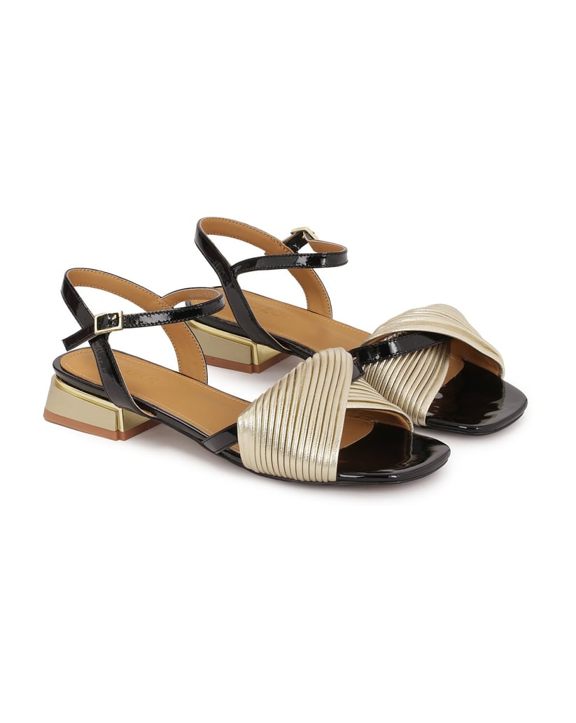Kazar-Gold-schwarze-Sandalen-mit-niedrigen-Absätzen-schwarz