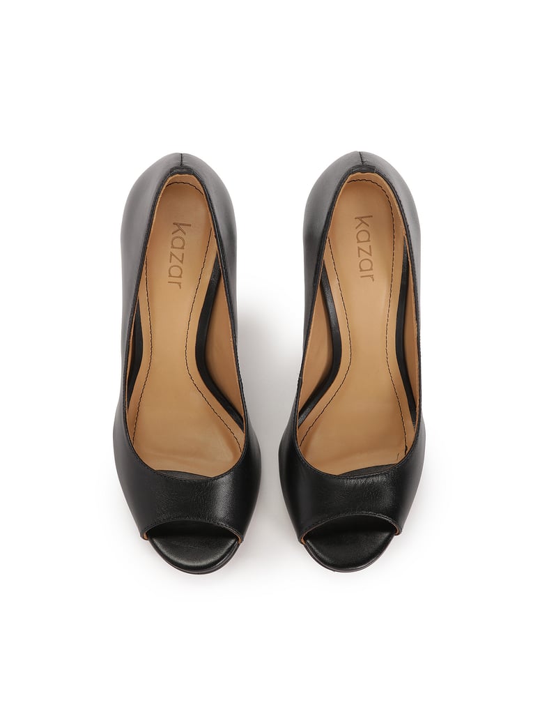 Kazar-Schwarze-Peep-Toe-Pumps
