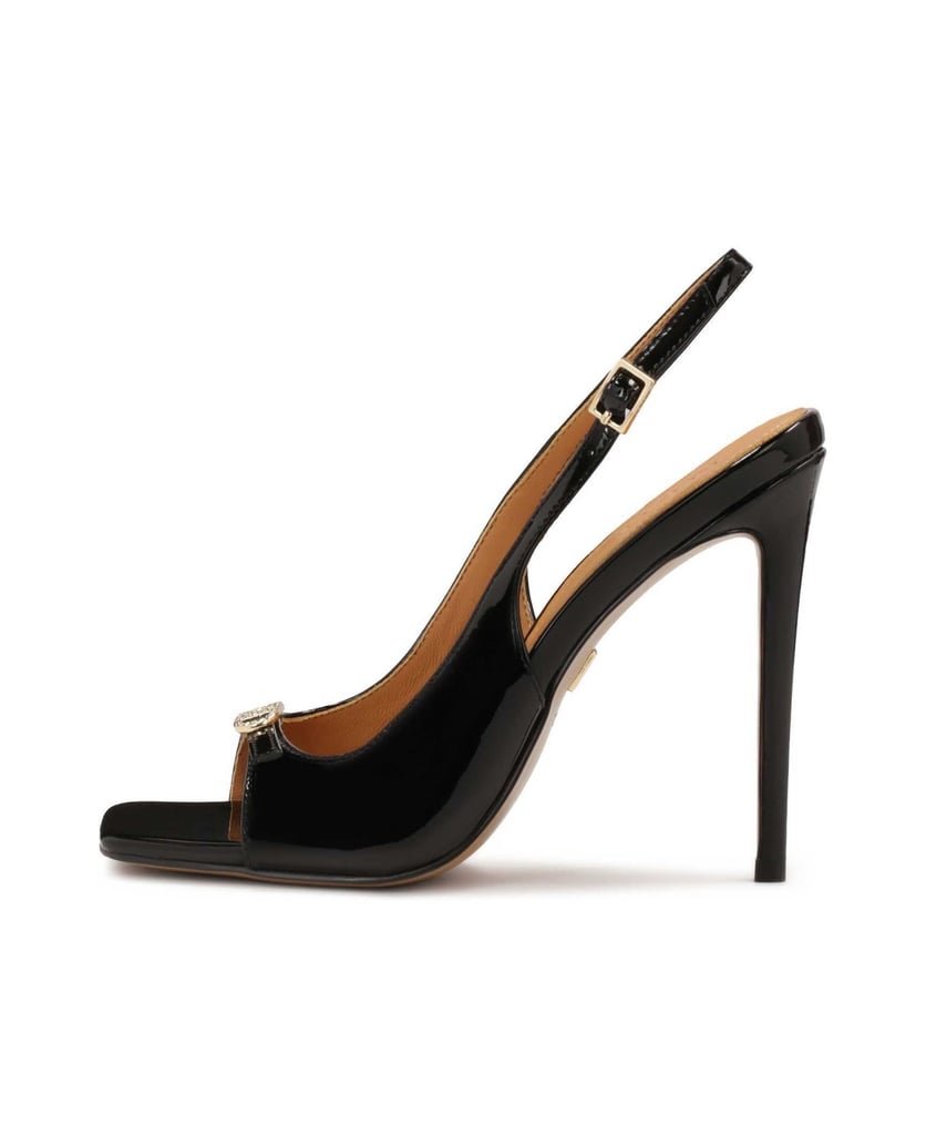 Kazar-Schwarze-Lackleder-Sandalen-mit-ausgeschnittenem-Schaft-schwarz