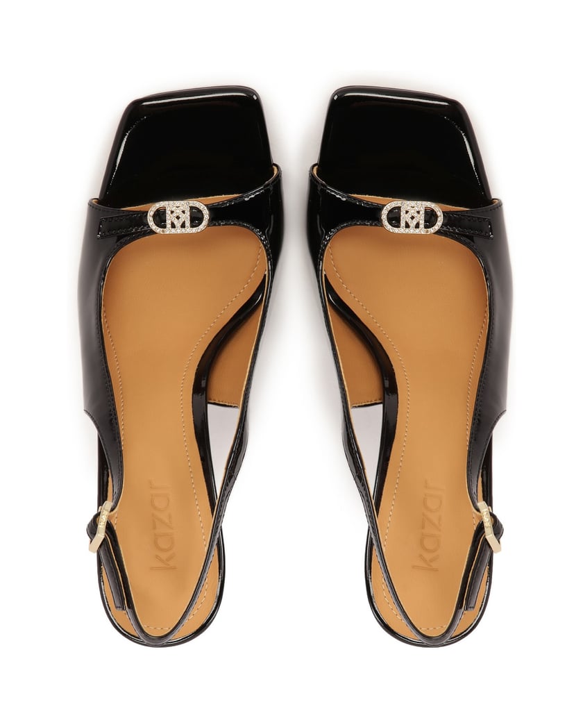 Kazar-Schwarze-Lackleder-Sandalen-mit-ausgeschnittenem-Schaft-schwarz