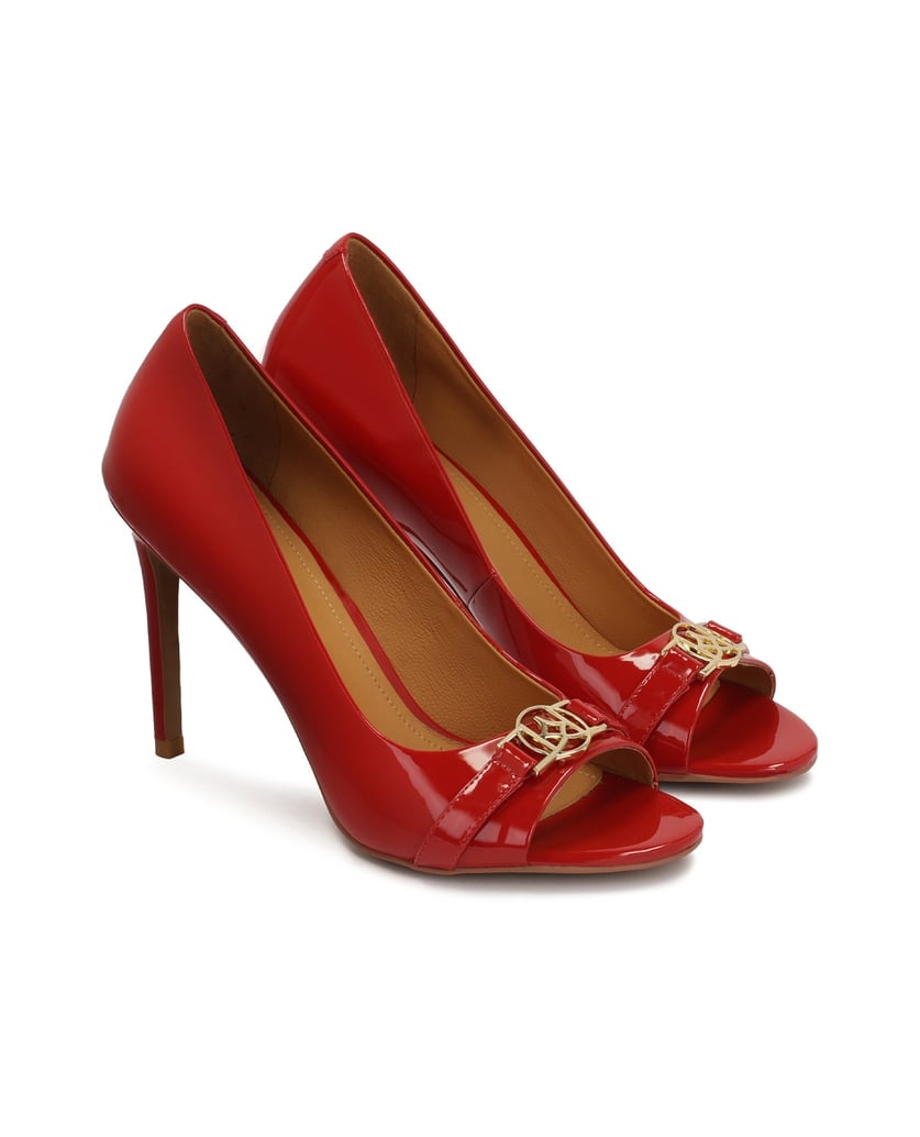 Kazar-Rote-Lacklederpumps-mit-Ausschnitt-an-der-Schuhspitze-rot