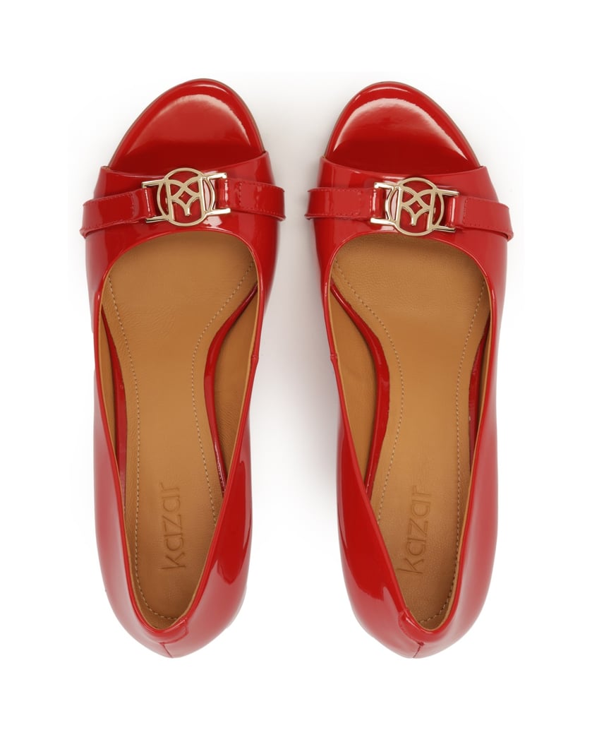 Kazar-Rote-Lacklederpumps-mit-Ausschnitt-an-der-Schuhspitze-rot